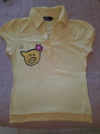 Maglietta Polo Gialla Momart