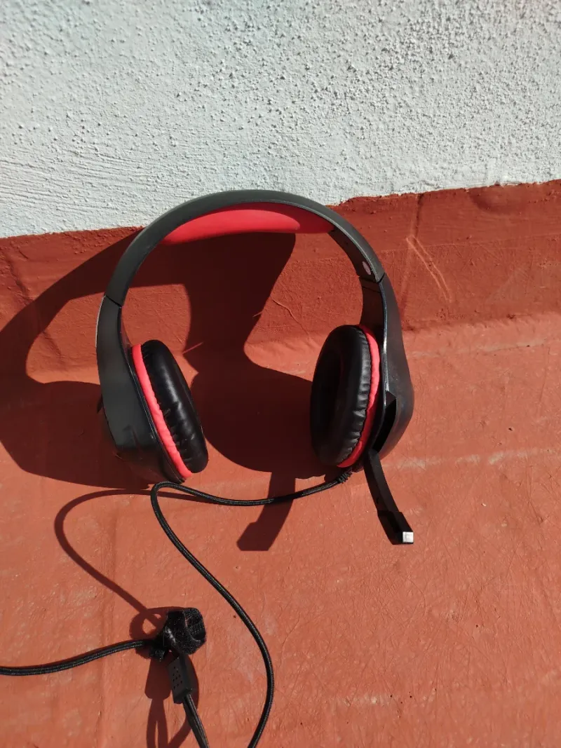 Cascos Gamer PC Negro/Rojo afbeelding 2