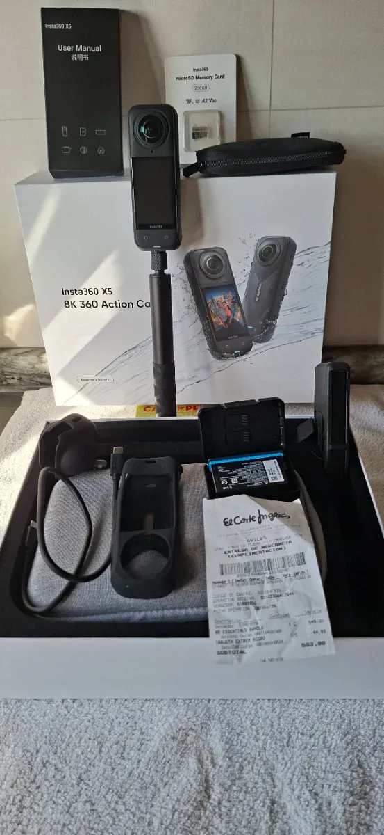 Insta360 X5 8K 360 Action Cam + 2 Tarjetas MicroSD afbeelding 4