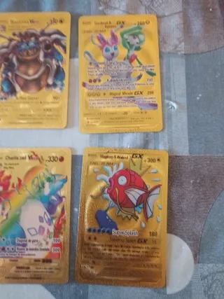 Cartas Pokémon Doradas V y GX