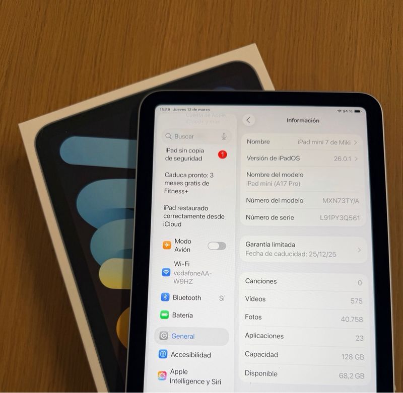 Ipad mini  A17 Pro Wi-Fi 128 Gb afbeelding 6