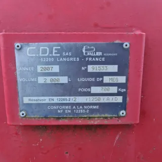 Tanque de aceite C.O.E. 2000L