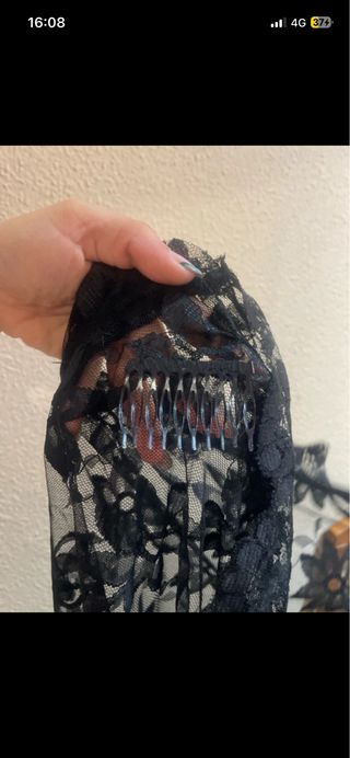Mantilla de encaje negra
