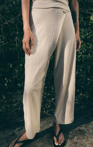 Conjunto Zara viral beige