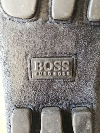 Zapatos BOSS Hombre, color azul y de ante
