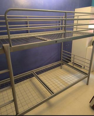 Cama Litera Metálica Plata Ikea
