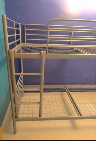 Cama Litera Metálica Plata Ikea