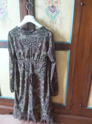 Abito longuette fantasia marrone Conbipel