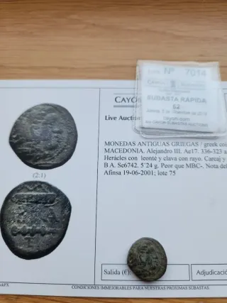 Moneda Antigua Grecia Macedonia Alejandro III