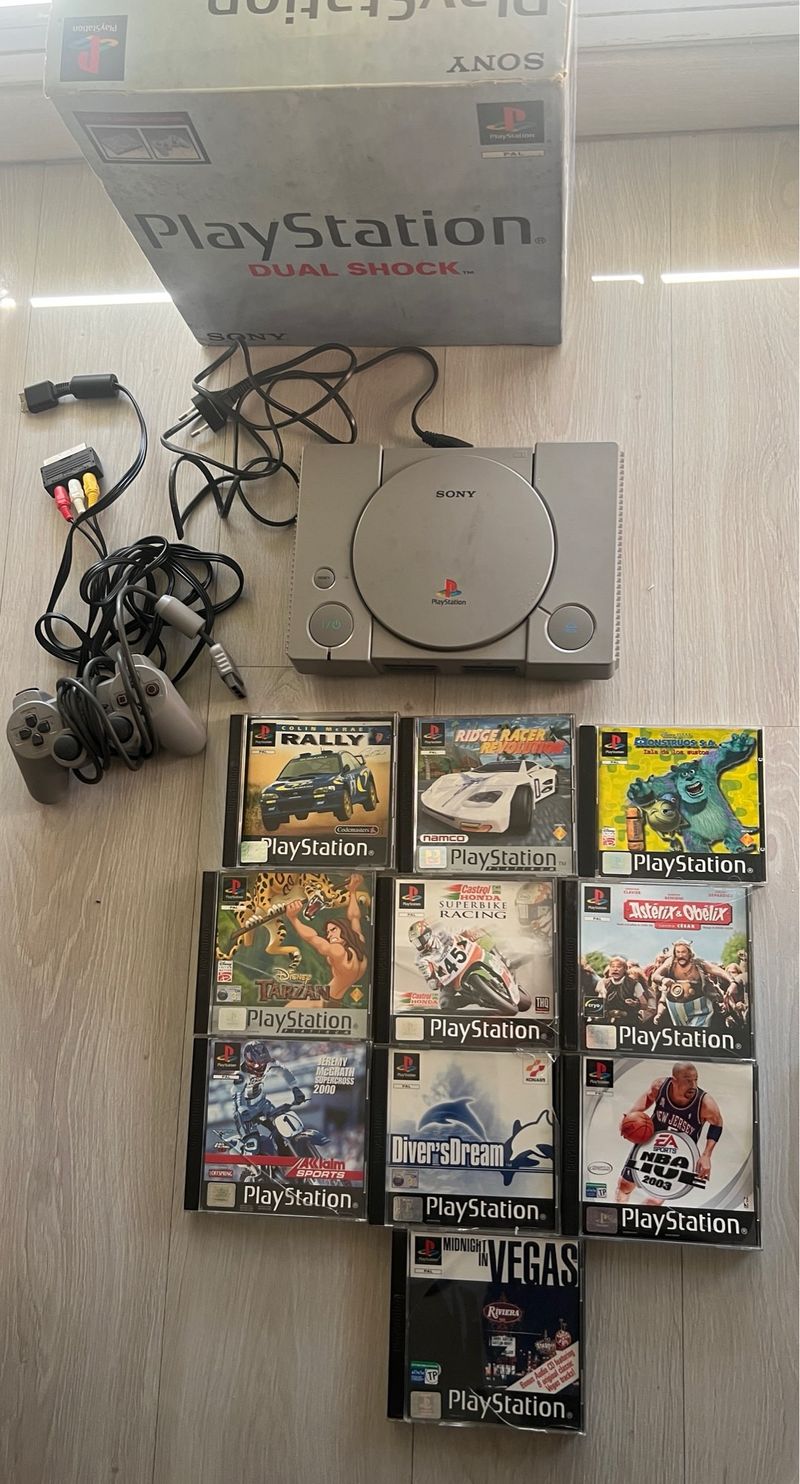 🇪🇸Consola PlayStation Dual Shock + 10 Juegos