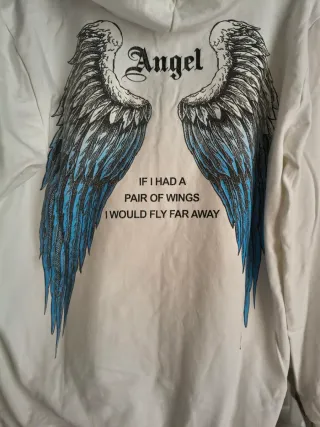 Felpa con cappuccio bianca uomo