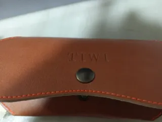 Funda de gafas cuero,gamuza y caja