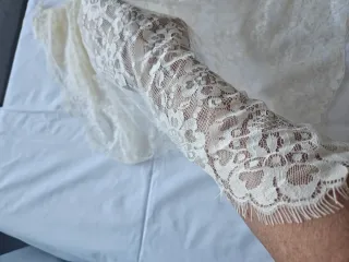 Mantilla Madrina Manola 220x100cm Blanca