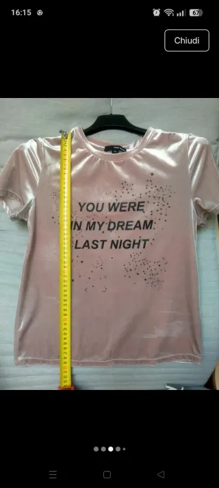 T-shirt Tally weijl rosa stampa stelle M