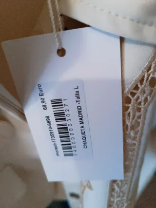 Chaqueta Beige Estilo Sezane. Cuello desmontable