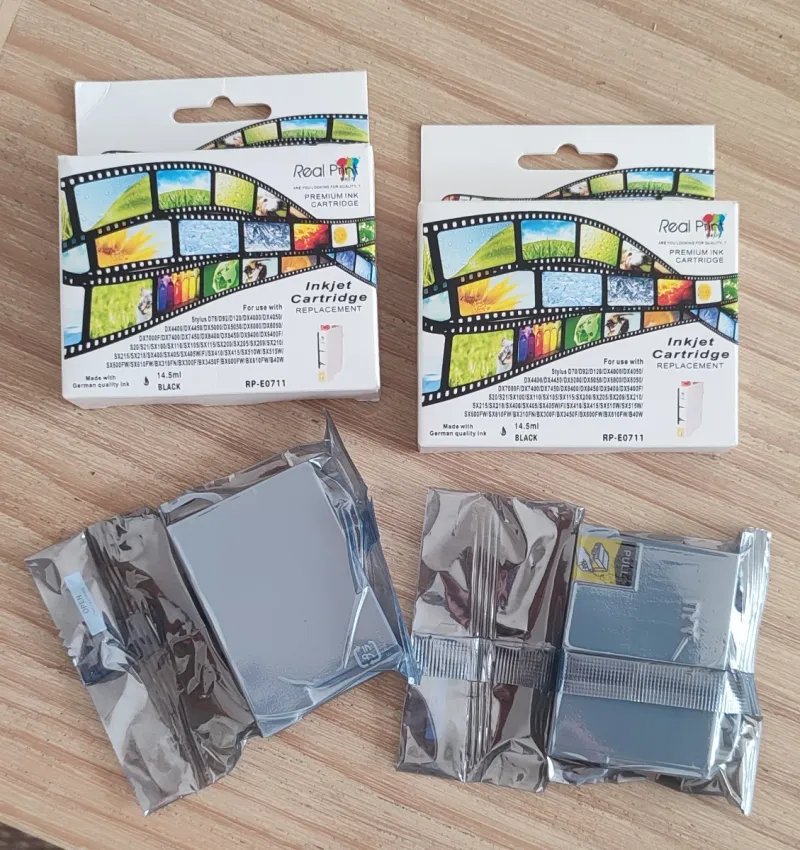 4 Cartuchos Tinta Real Print Negro Epson