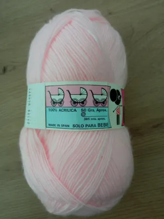 7 ovillos rosa claro Karis Lanas Torredemer