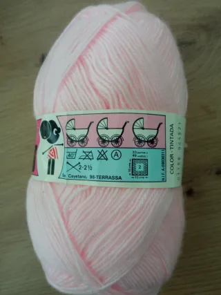 7 ovillos rosa claro Karis Lanas Torredemer