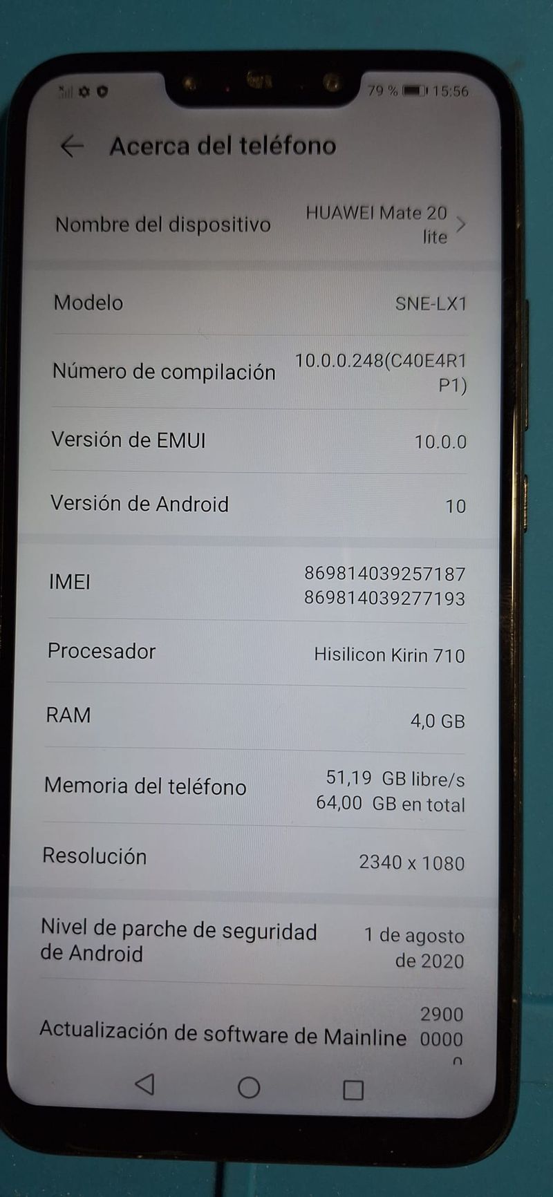 Huawei Mate 20 Lite Negro afbeelding 5