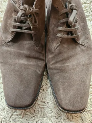 Zapatos de ante hombre marrones