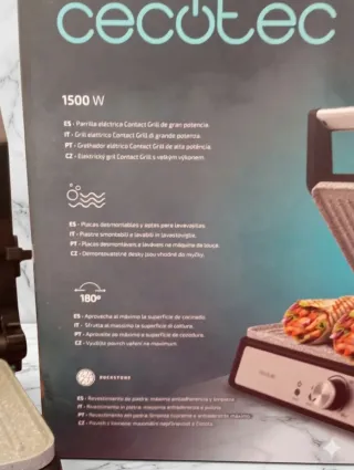 Cecotec Rock'n Grill 1500W Parrilla EléctricaNUEVO