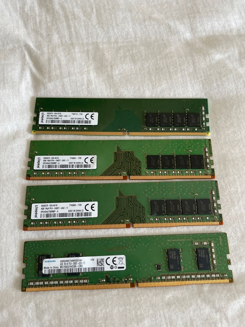 4x 4GB DDR4 RAM Módulos
