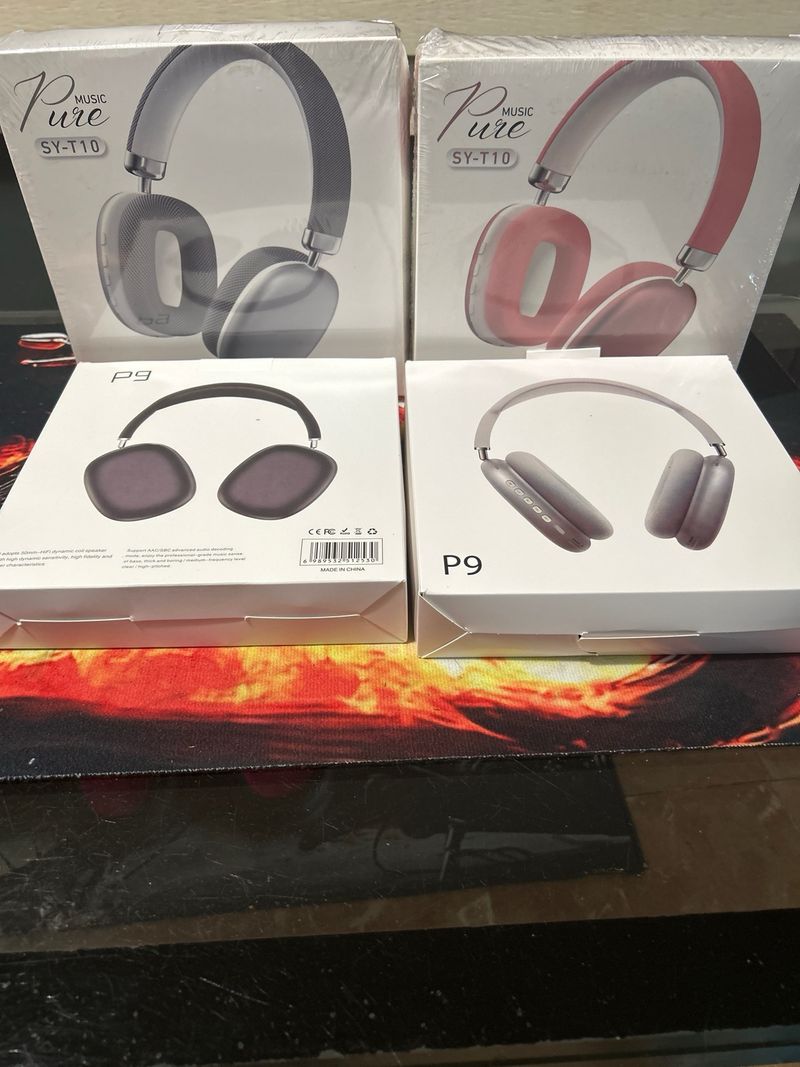Cascos Inalámbricos P9 (Gris y Rosa) afbeelding 2