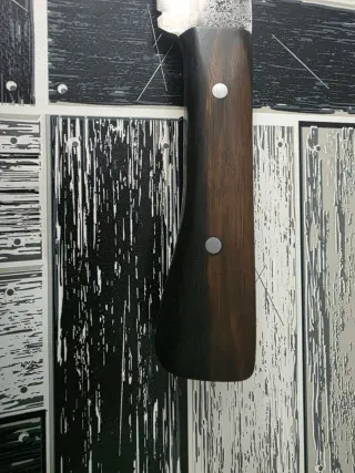 Cuchillo artesanal mango de madera de ebano