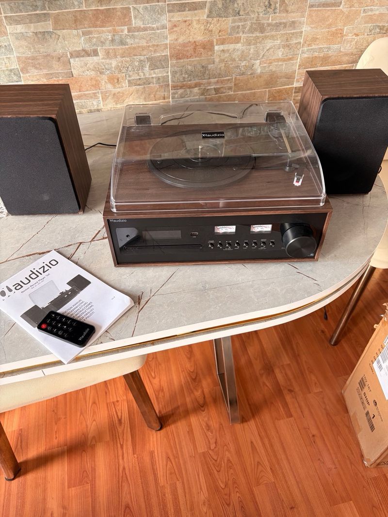 Tocadiscos Audizio Marrón y Negro afbeelding 2
