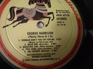 Vinilo George Harrison 33 1/3