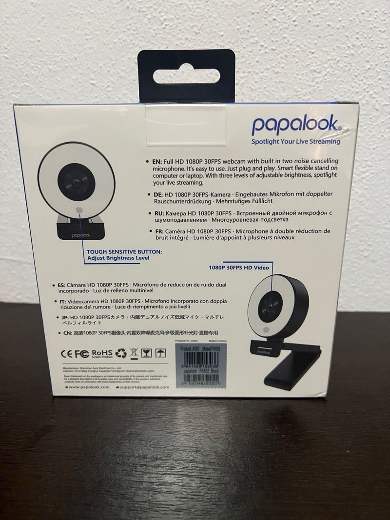 Webcam Papalook HD 1080P PA552 afbeelding 2