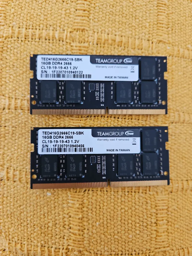 2x TEAMGROUP 16GB DDR4 2666MHz RAM
