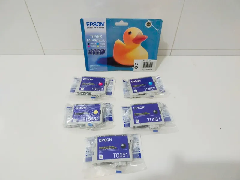9 Cartuchos Tinta Epson T0551-T0552-T0553-T0554