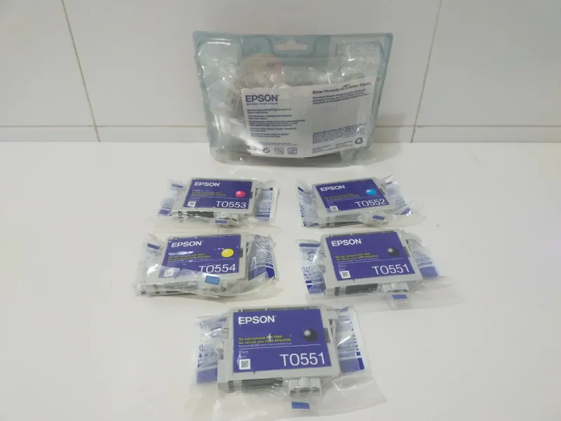 9 Cartuchos Tinta Epson T0551-T0552-T0553-T0554 afbeelding 2