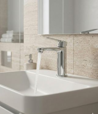 Grifo de lavabo nuevo color cromado baño pica