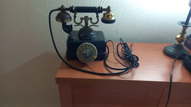 Teléfono Antiguo Telefonica Negro/Dorado afbeelding 2