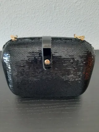 Bolso de fiesta lentejuelas negro