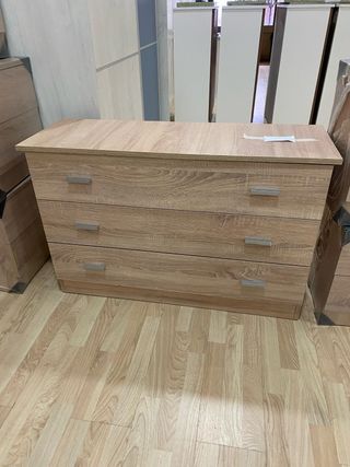 Cómoda de madera 3 cajones