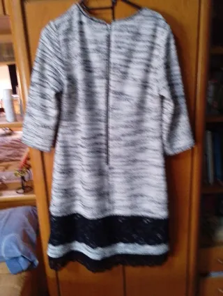 Vestido Taifun gris y negro