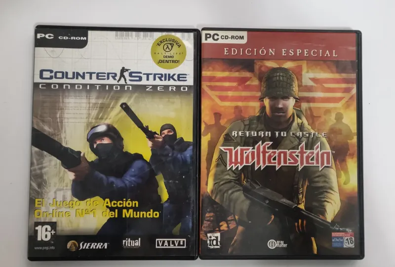 Lote 2 Juegos PC: Counter Strike y Wolfenstein