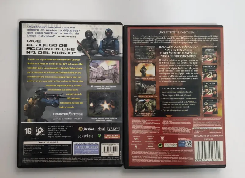 Lote 2 Juegos PC: Counter Strike y Wolfenstein afbeelding 2