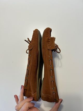 Mocasines marrones con flecos