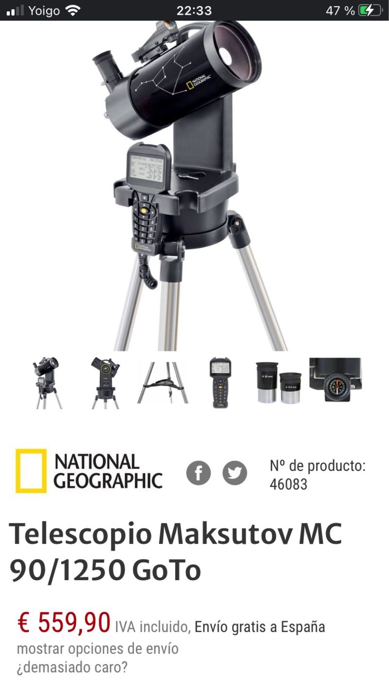Telescopio Maksutov National Geographic afbeelding 2