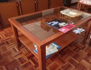 Mesa de centro madera y cristal