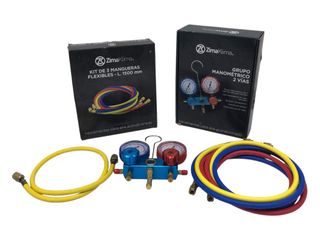 Kit Manómetros 2 Vías Zima Klima + Mangueras