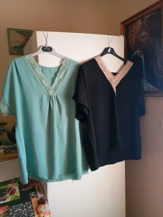 Lote 2 blusas con encaje