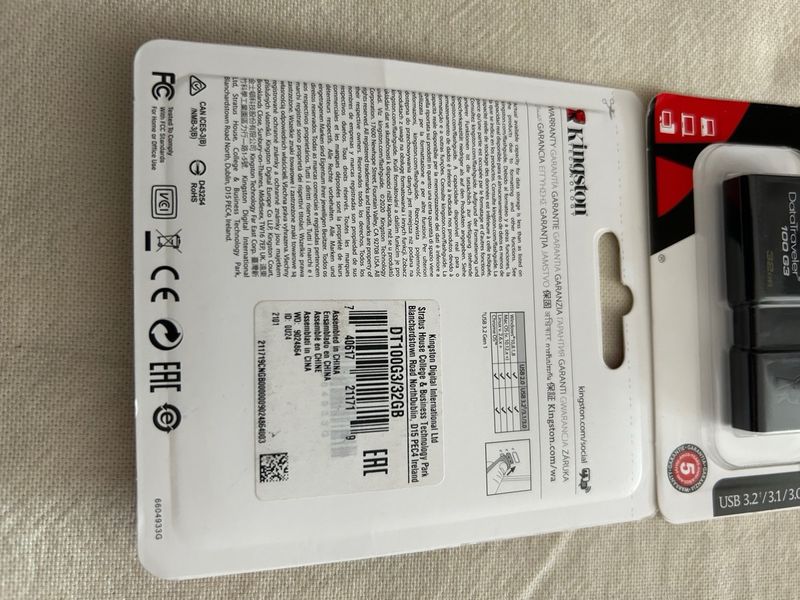 2x USB Kingston DataTraveler 100 G3 de 32GB afbeelding 2