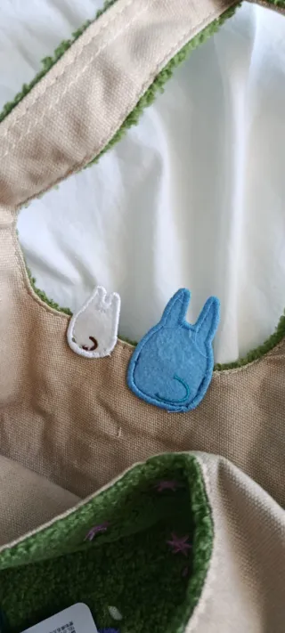 Bolso Ghibli Totoro Verde Peludo