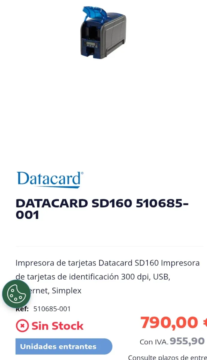 Impresora tarjetas Datacard SD260 PVC USB afbeelding 2