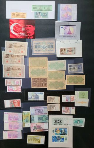 Lotto 44 Banconote Mondiali Miste